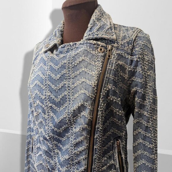 Free People Denim Moto Jacket - Picture 12 of 12